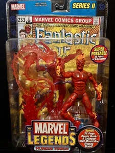 MARVEL LEGENDS SERIES 2 HUMAN TORCH VARIANT JOHNNY STORM TOY BIZ MINT/SEALED - Picture 1 of 5