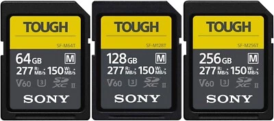 Sony SD M TOUGH Series UHS-II Flash Memory Card 64GB 128GB 256GB - Image 1 of 4