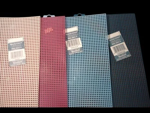 NEW 4 Sheets Quick-Count 7 Mesh Plastic Canvas Colorful Mix 13.5"x10.5" Crafts - Picture 1 of 6