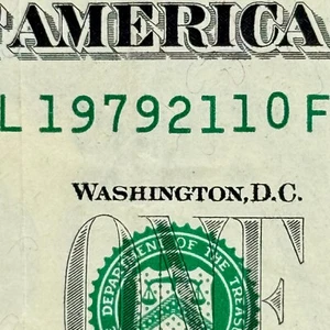 1979 21st October Dollar 1979 21 Oct Birthday Anniversary Fancy Serial Number - Picture 1 of 3