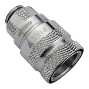 Koolance QD3 Female Quick Disconnect No-Spill Coupling, Male Threaded G 1/4 BSPP - Picture 1 of 3