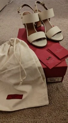 Valentino Garavani Women's Leather Rockstud Slingback Sandals Size 36.5 (US 6.5) - Image 1 of 4