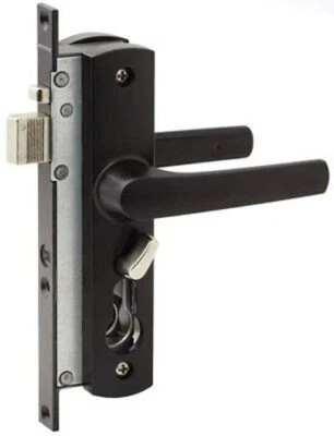 Whitco Security Screen Door Lock Handle Tasman MK2 Black No Cylinder W892117 - image 1 of 3
