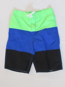 BOYS’ OLD NAVY SWIM TRUNKS, NAVY/ROYAL/LIME GREEN, SIZE X-LARGE 14-16 - Picture 1 of 1