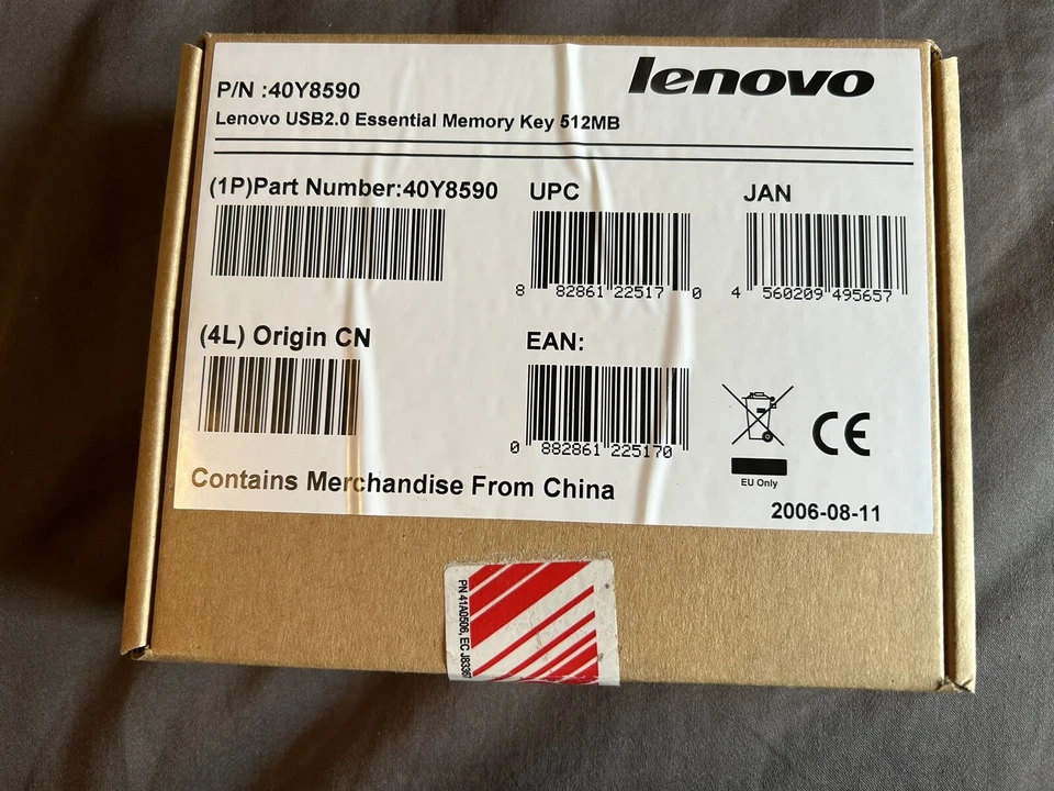 NEW SEALED OLD STOCK Lenovo USB2.0 Essential Memory Key 512MB Only 1 on Ebay 🔥 - Image 1 of 4