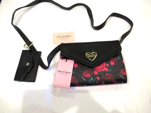 Juicy Couture black multirose purse, NWT - Picture 1 of 12
