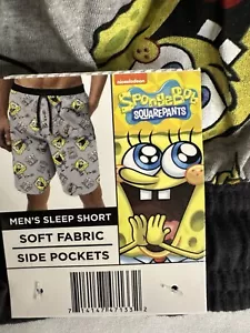 SPONGEBOB MEN’s SLEEP SHORT Size Extra Large - Picture 1 of 4