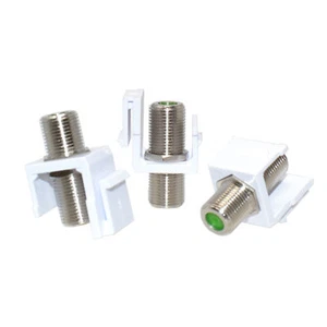 50pcs Snap-In F-Type Insert Keystone Connector Module Coax Cable Wall Jack - Bild 1 von 5