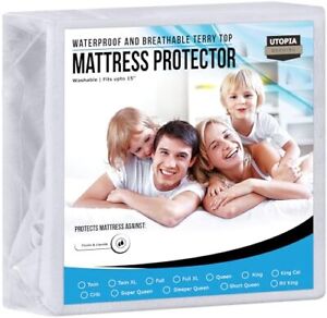 Bedding Waterproof Mattress Protector Full Size, Premium Mattress Cover 200 GSM