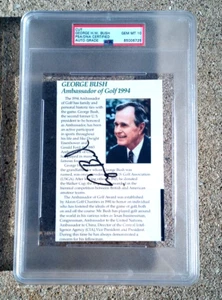 GEORGE HW BUSH President SIGNED Cut PSA/DNA GEM 10 Auto Slabbed - Picture 1 of 1