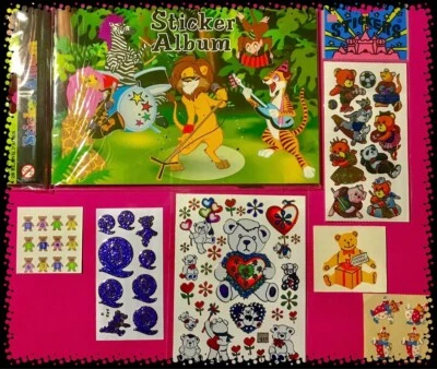 Seltenes Sticker Album Set mit 90er Stickern! Stickersammlung! Aufkleber! Bären! - Bild 1 von 4