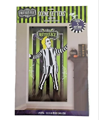 BEETLEJUICE Escena Fantasma Setter Halloween Pared Fiesta Decoraciones Inframundo NUEVO Foto 1 de 3