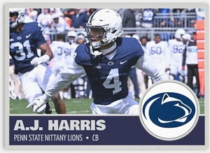 A.J. Tarjeta de fútbol americano Harris Penn State Nittany Lions 2024 novedad arte - Imagen 1 de 2