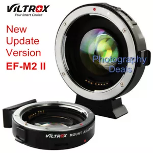 Adattatore AF Viltrox EF-M2 II 0,71x riduttore focale per obiettivo EF a videocamera micro 4/3 MFT - Foto 1 di 11