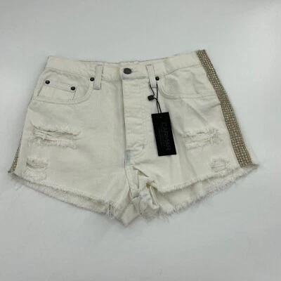 Carmar "Titania" no elástico blanco estrás estresado para mujer talla 26 100 % algodón Foto 1 de 4