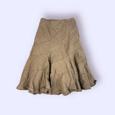 Falda De Colección Lauren Ralph Lauren Talla 2 Denim Volantes Dobladillo En Niveles Boho Western Foto 1 de 4