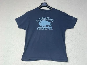 Columbia Men's Graphic Blue Yellow Stone  T-Shirt Short Sleeve  Large  - Picture 1 of 6