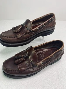 Bass Shoes Henry Tasseled Brown Leather Loafers Men's Size 8M - Picture 1 of 10