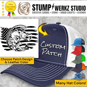 Custom Trucker Mütze Baseball Kappe personalisiert Richardson Angeln Barsch Springen USA - Bild 1 von 21