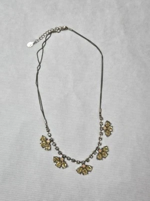 Collar cadena accesorio colgante diamantes de imitación amarillo Foto 1 de 4