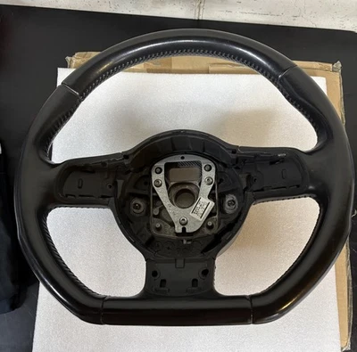 2008-2012 AUDI R8 BLACK LEATHER STEERING WHEEL W/ PADDLE SHIFTERS OEM - Image 1 of 4
