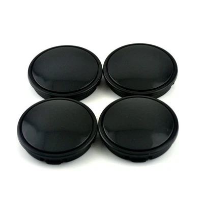 4Pcs Black ABS Plastic 58mm Auto Car Modified Wheel Center Hub Caps Cover Foto 1 de 4