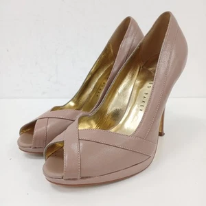 Ted Baker Heel Shoes UK 8 Dusky Pink Peep Toe RMF03-EH - Picture 1 of 11