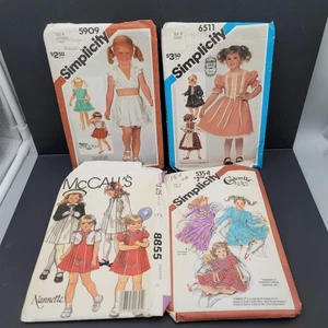 Vtg Cinderella Simplicity Sewing 4 Patterns Dress 6511 5354 8855 Girls Sizes 3-6 - Picture 1 of 13