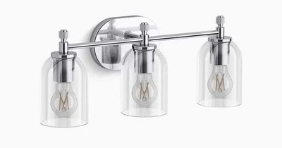 Kohler Orime 3-Light Wall Sconce Polished Chrome REC34051-SC03-CPL - NEW - Image 1 of 4