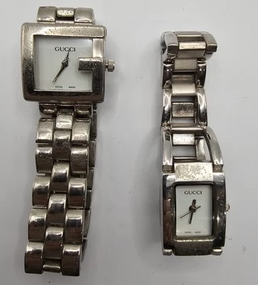 Par de relojes Gucci usados en estado de funcionamiento - se venden como están  Foto 1 de 2