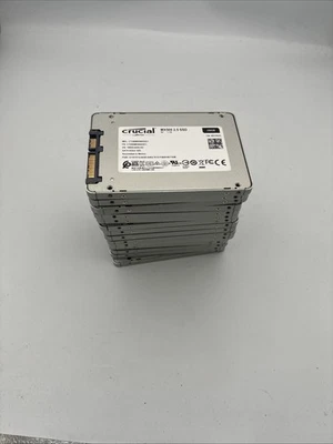 LOTE DE 16 CRUCIALES MX500 250GB SSD, SATA, 2.5"(CT250MX500SSD1) PROBADOS Y LIMPIADOS Foto 1 de 4
