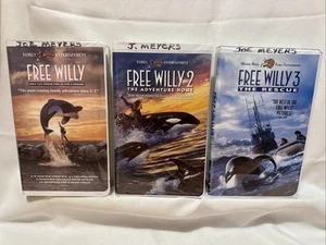 Free Willy 1,2, and 3 (VHS, 1993, Clamshell) - Picture 1 of 4