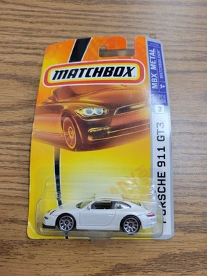 Porsche 911 GT3 2007 MBX metal branco MB729 cartão longo A1T - Imagem 1 de 2