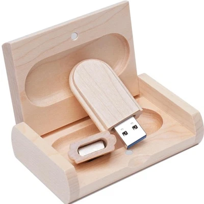 USB Stick, Holz, 128GB, USB 3.0, Flash Drive, Datenspeicher, Pendrive, Geschenk - Bild 1 von 2