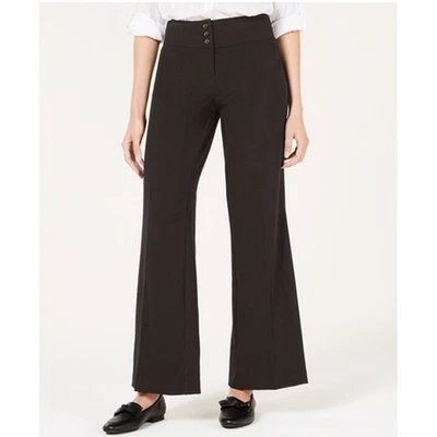 NEW Style & Co Women's Stretch Wide-Leg Pants Size 8 Espresso Roast Mid Rise NWT - Image 1 of 4