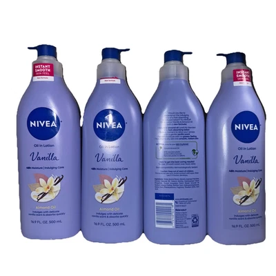 4 Nivea Vanilla Almond Oil And Oil In Lotion 16.9fl oz 10% DISC New Formula - Image 1 of 4