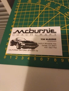 Miami Vice Daytona Mc Burnie Visitenkarte Neu Don Johnson - Bild 1 von 4