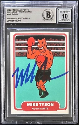 Tarjeta exclusiva de Fiterman Sports firmada por Mike Tyson 2024 BAS 16606008 PO 2 automática 10 Foto 1 de 2