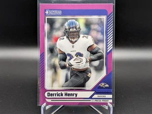 2024 Panini Donruss DERRICK HENRY #72 Purple Press Proof Baltimore Ravens - Picture 1 of 2