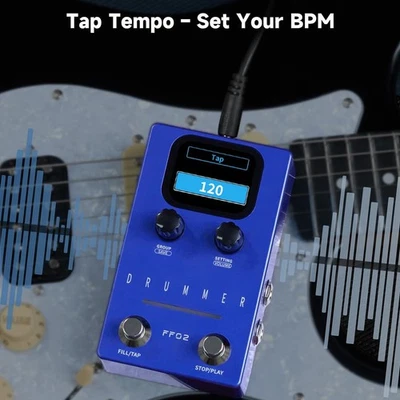 MARKENLOS Flamma Drum Machine Gitarreneffektpedal Für Dynamische Rhythmen – Ideal Für