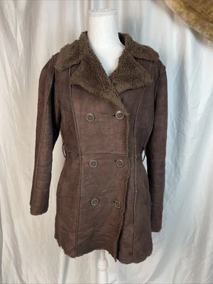 In Exteniso faux shearling coat brown best fit size M - Image 1 of 4