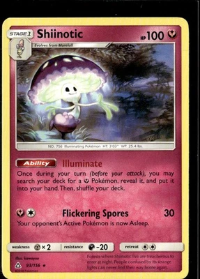 Pokemon Shiinotic 093/156 Ultra Prism Non Holo Rare - Image 1 of 2