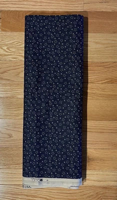 Ткань - 6 ярдов x 44 дюйма темно-синий со звездами текстиль David - 100% хлопок  - Изображение 1 из 4