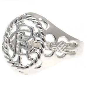 Rangers FC Silver Plated Crest Ring Small - Picture 1 of 2