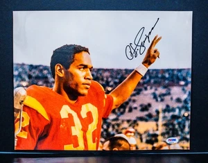 Foto autografiada por OJ Simpson 11x14 USC último juego PSA AF62034 - Imagen 1 de 7