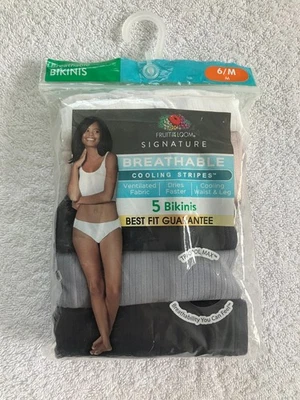 Трусики бикини из микрофибры дышащие Fruit Of The Loom размер 6–5 упаковок НОВЫЕ - Изображение 1 из 2