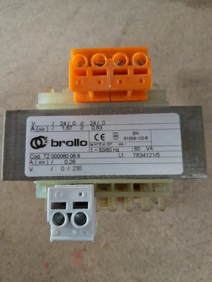 Trasformatore 220v 24v 60va Brollo - Immagine 1 di 4