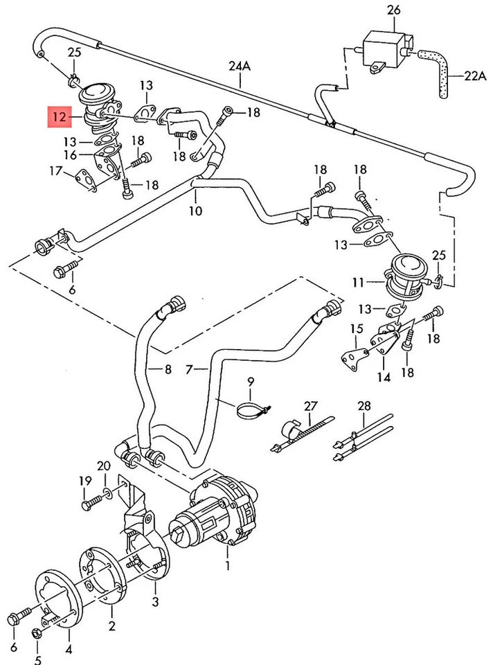 Válvula Combi Derecha Original AUDI A4 Avant S4 quattro descapotable A6 078131102T Foto 1 de 1