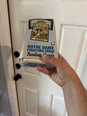 NOTRE DAME Football First Edition Trading Cards 1990 Collegiate Box 32 Packs - Image 1 of 4