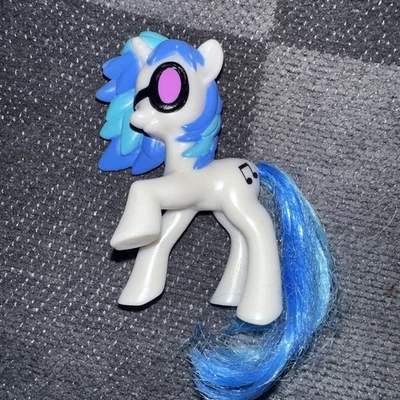 My Little Pony DJ Pon White Pony With Two Tone Blue Hair Kids Toy Figure - Image 1 of 3